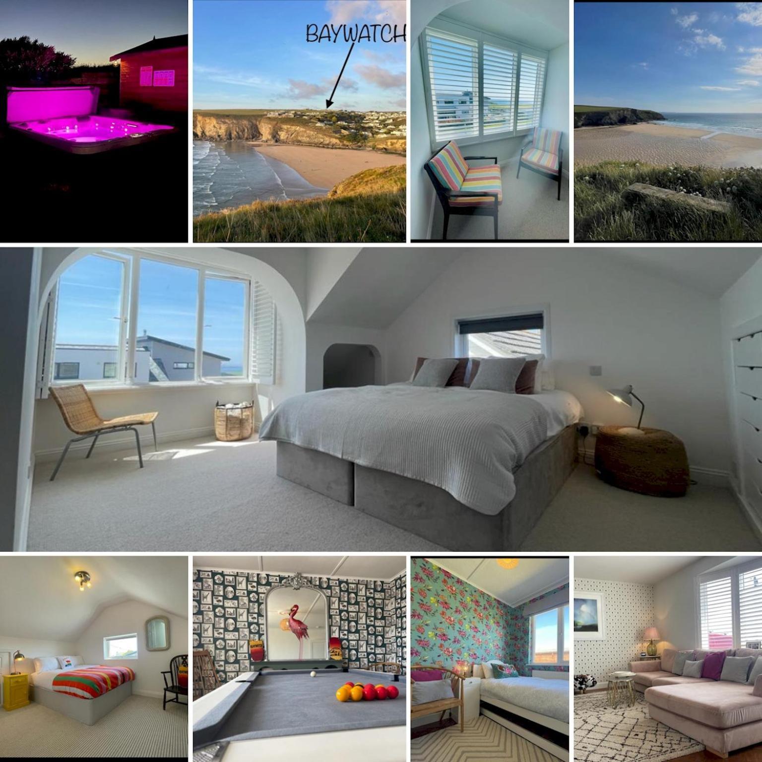 Baywatch Mawgan Porth Spacious Home Sleeps 9, Games Room, Parking & Garden المظهر الخارجي الصورة